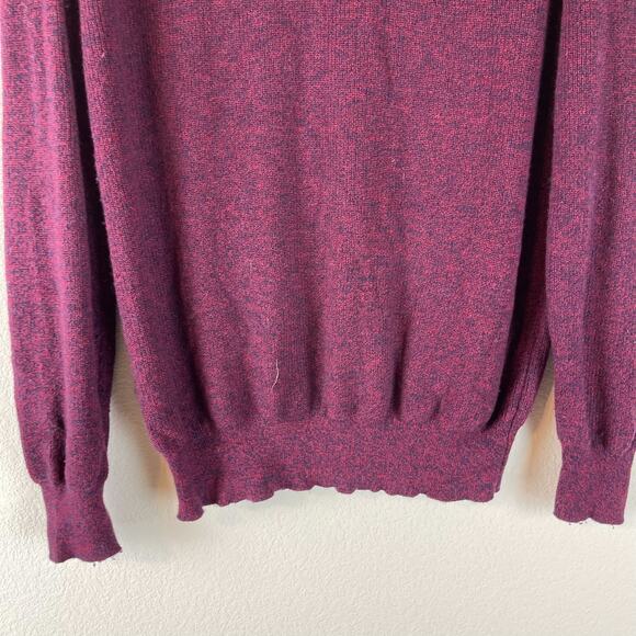 Zachary Prell Crawford Silk Wool Blend Sweater Mens XL Burgundy Red Knit 1/4 Zip - Picture 11 of 11